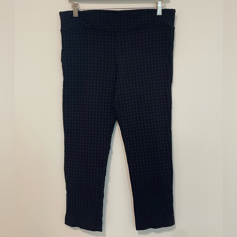 Margaret M Petites, Houndstooth Patterned Capri Pants, size L